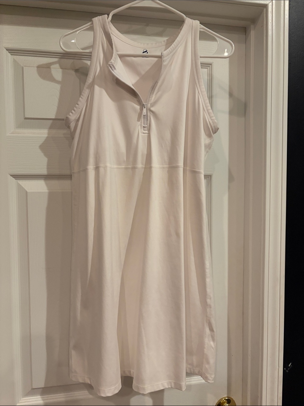 Lou & Grey Cream Sleeveless Zip-Front Dress
